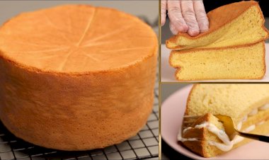 أسهل طريقة لعمل كيكة إسفنجية مرتفعة وطريّة