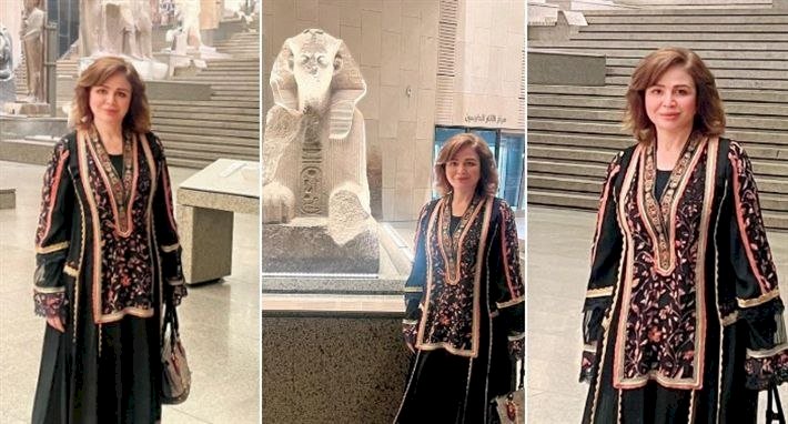 إلهام شاهين تتألق في المتحف المصري الكبير: «فخورة بمصريتي في كل زيارة»
