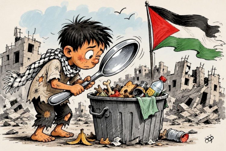 كاريكاتير  العرب مباشر .. الجوع يطارد أطفال غزة بين الركام