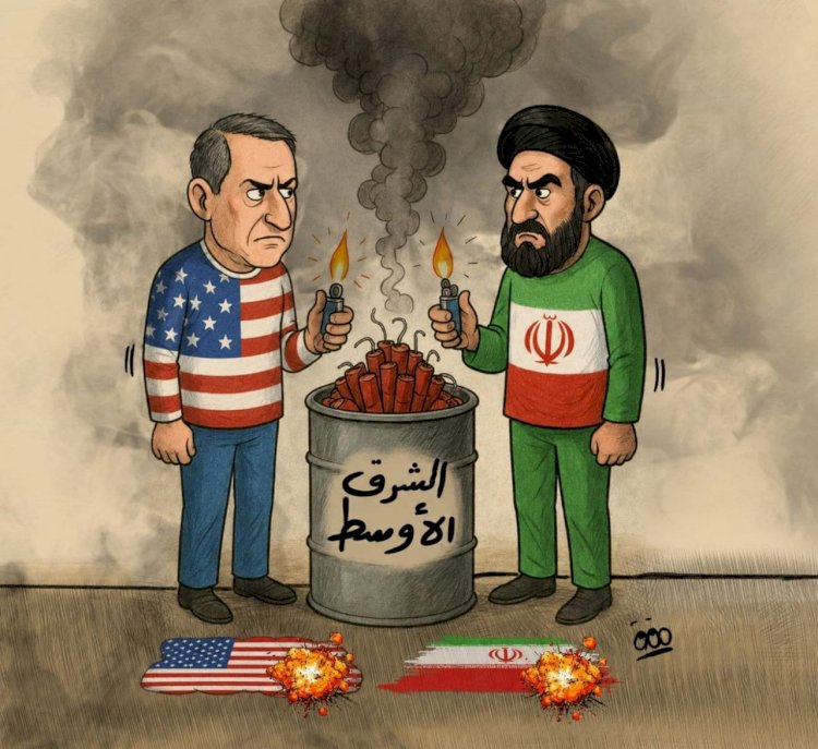كاريكاتير العرب مباشر.. إيران تشعل فتيل الأزمات في الشرق الأوسط